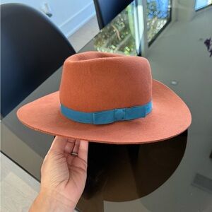 Brixton Brown and Blue Fedora Hat